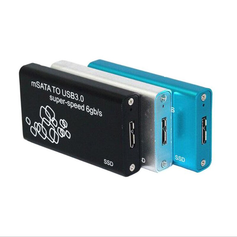 1.8 Inch Msata Ssd Hdd Behuizing Ondersteunt Usb Naar Msata Mobiele Harde Schijf Box Ondersteuning Voor Windows/Vista/linux/Mac