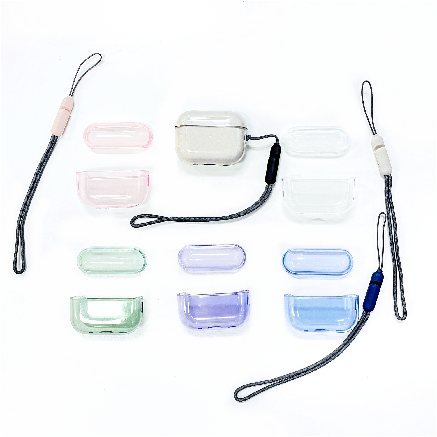 Fodral för airpods pro 2nd generationen transparenta trådlösa hörlurar skyddande fodral för airpods pro 2 bluetooth-hörlurar skydd