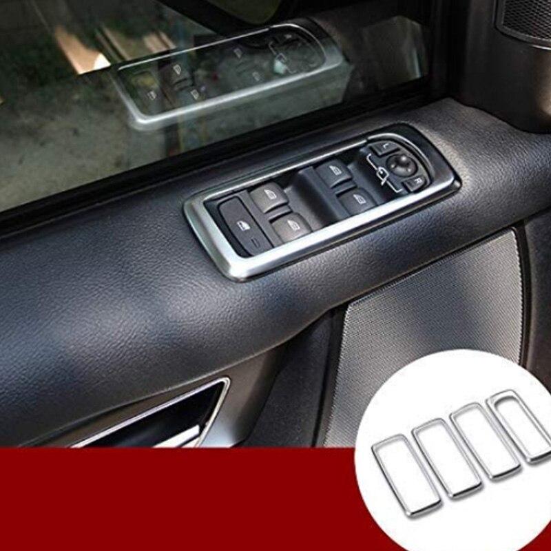 Chrome Car Door Window Switch Lift Button Cover Tr... – Grandado