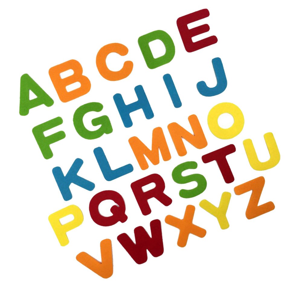 26PCS Alphabet Felt Cloth Letter Felt Fabric Polyester Fabrics Needlework Diy Needle Sewing Handmade Fieltro Feltro Entretela