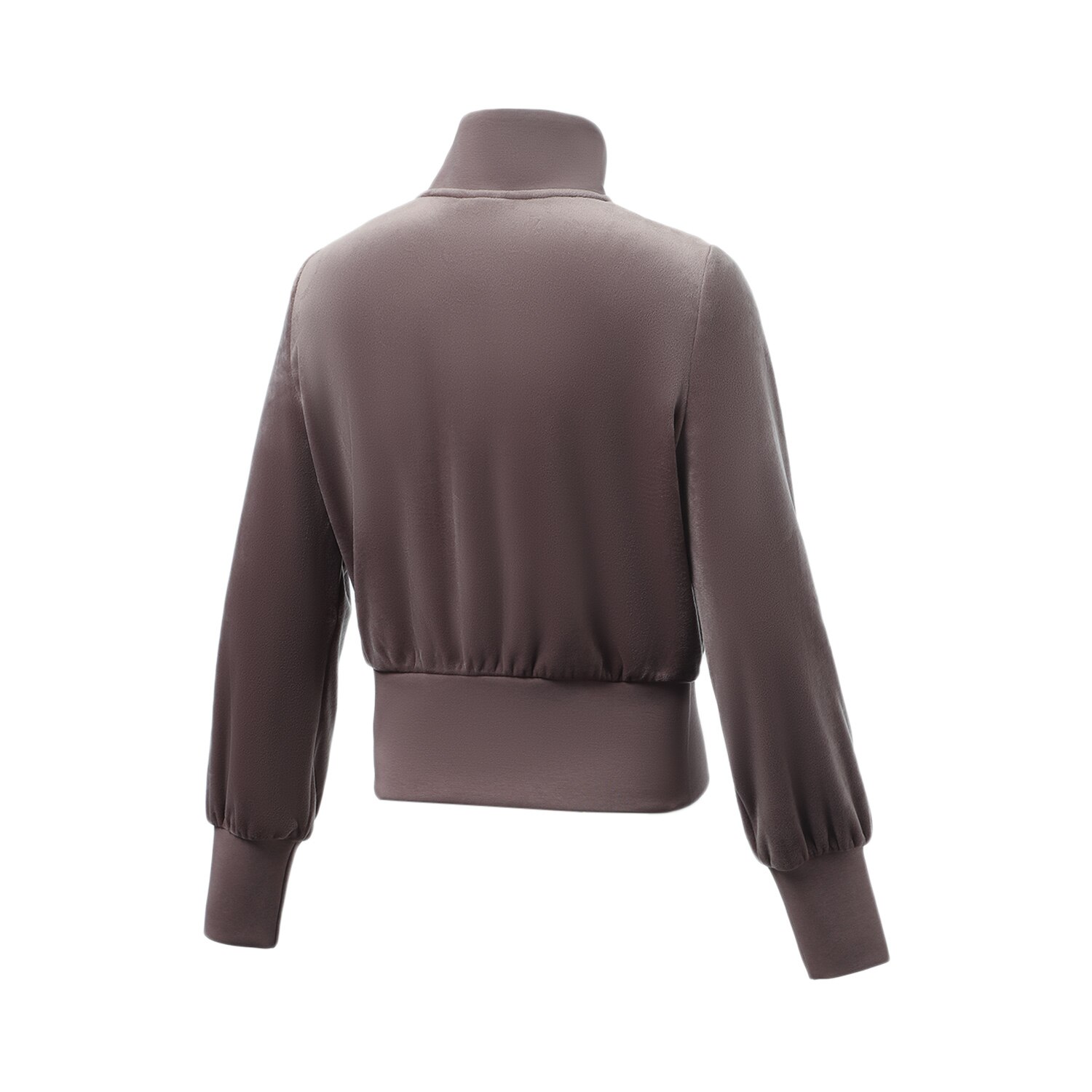 Li-Ning Women Fitness FZ Knits Top Loose Velour 94%Polyester 6%Spandex Rib Warm Fleece LiNing Winter Zip Jacket Coat AWDR920