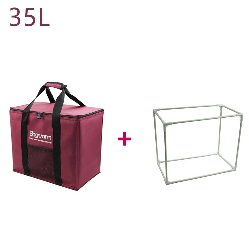 35L Folding Lunch Cooler Bag Support Insulation Thermal Bag Picnic Lunch Box Car Portable Food Ice Pack Refrigerator