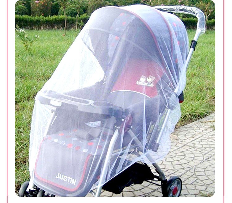 Wandelwagen Mosquito Insect Shield Netto Veilig Zuigelingen Bescherming Mesh Kinderwagen Accessoires Winkelwagen Klamboe: White