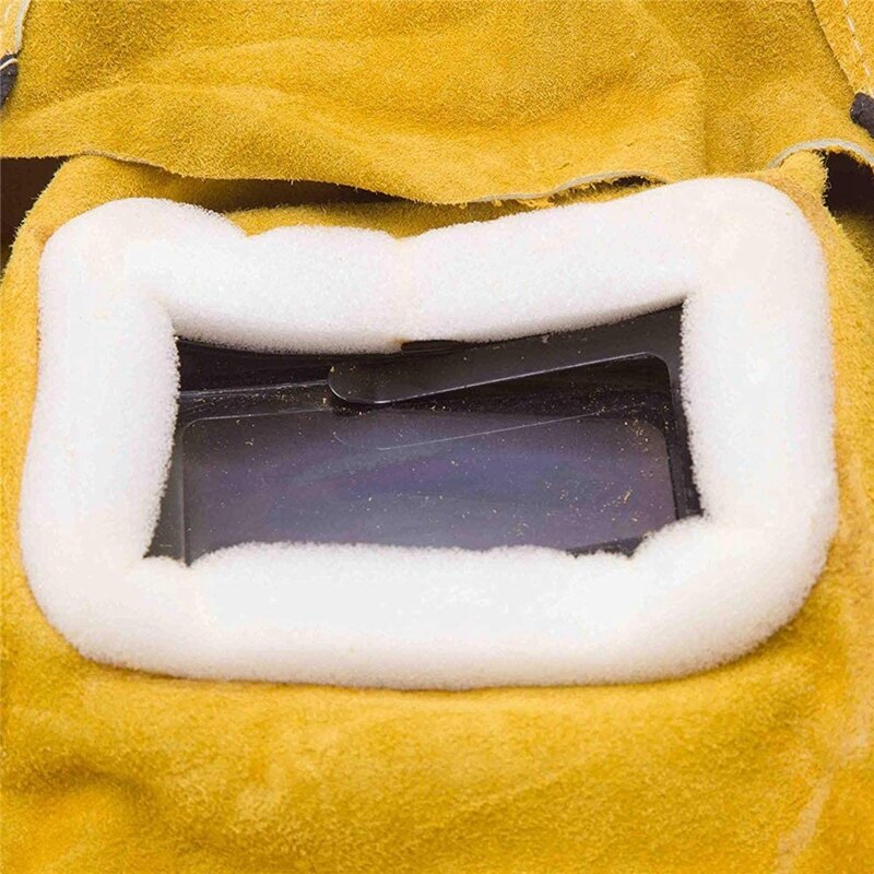 Head-Wearing Leather Protective Welding Helmet Double-Turn Welding Special Head Protective Helmet