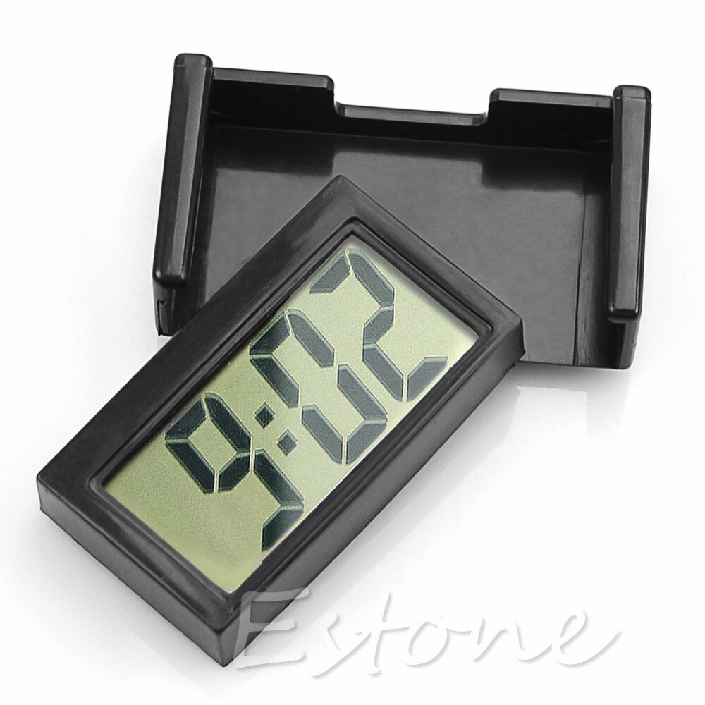 Interior Car Auto Desk Dashboard Digital Clock LCD Screen Self-Adhesive Bracket