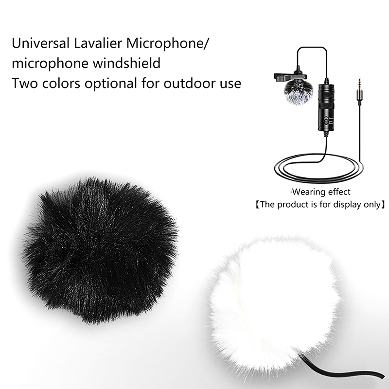 Universele Revers Mic Harige Windscherm Bont Windscherm Windkap Zachte Comfortabele Revers Lavalier Microfoons Cover