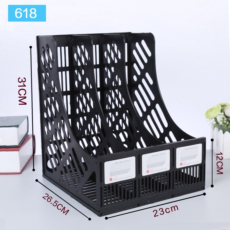 Three-tier File Tray Desktop Storage Manager Mesh Breathable File Shelf Desktop Shelf Bookshelf Office Desktop Storage Supplies