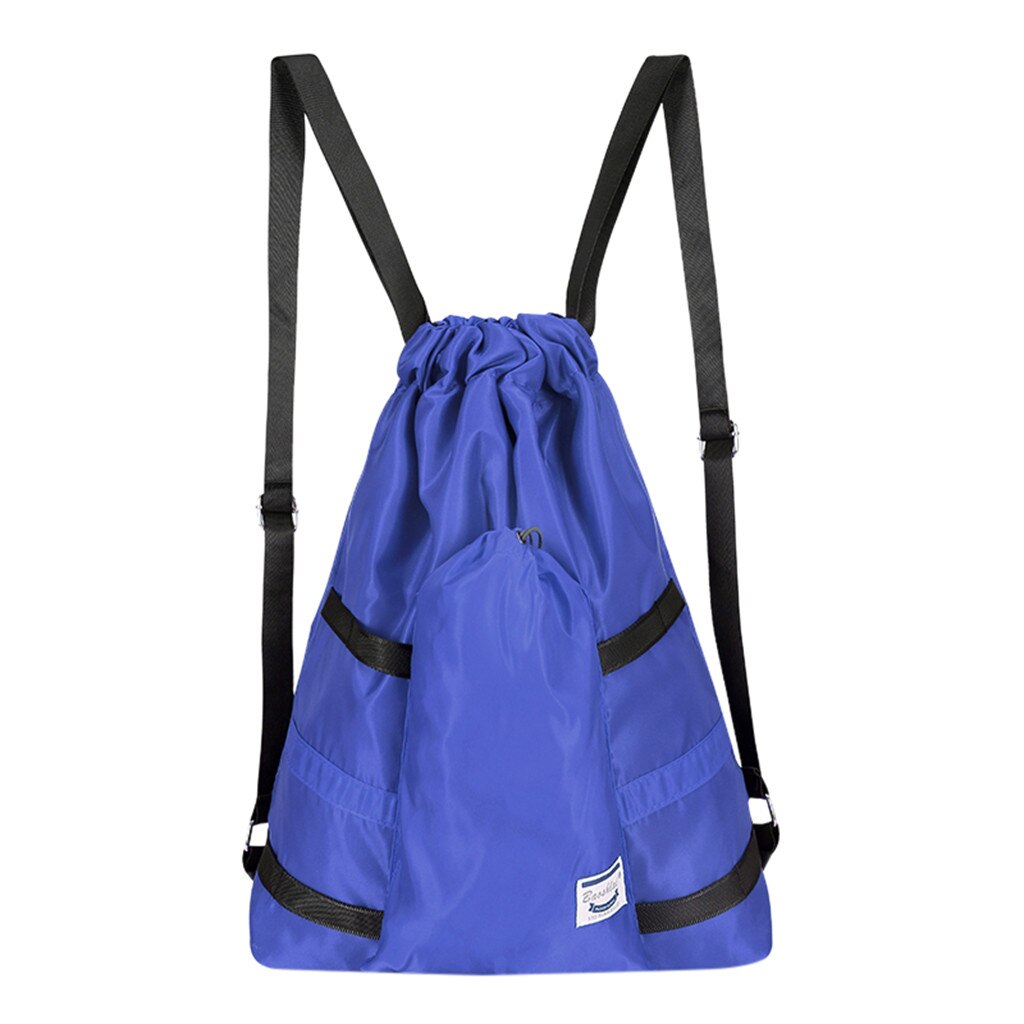 Large Drawstring backpack Men Women Fitness Gym Bag Outdoor Travel Waterproof Nylon String Backpack for Running Swimming Hiking