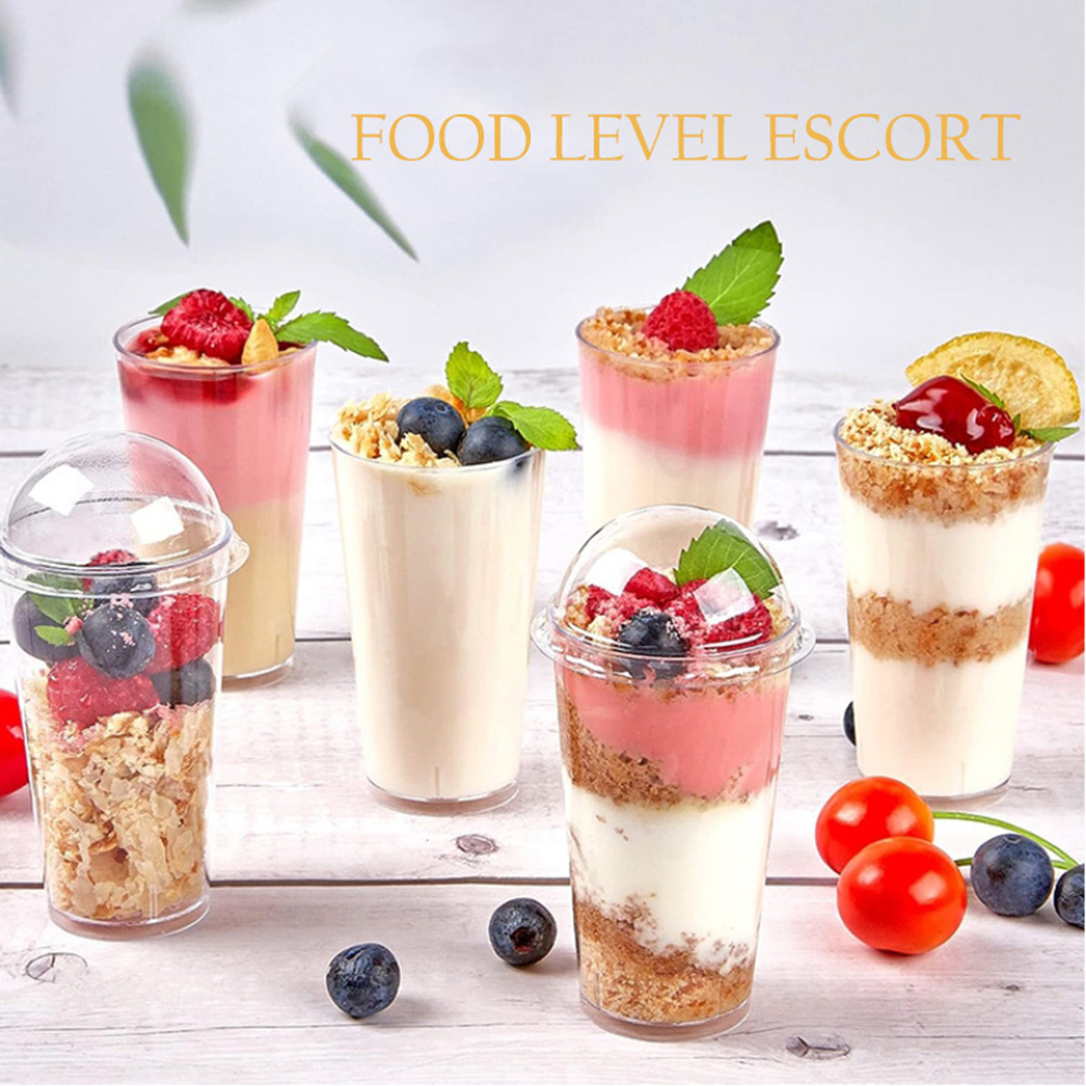 3 oz Mini Dessert Cups,Shooter-Clear Plastic Parfait Appetizer Cup-Small Reusable Shot Glass for Tasting Party Shooters Desserts