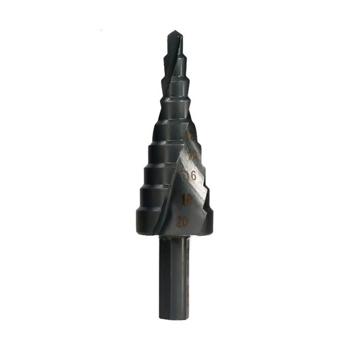 Wood Drill 4-12/20/32 HSS Cobalt Step Cone Drill Bit Nitride Coated Wood/Metal Hole Cutter Spiral Groove Drill Woodworking Tools: 4-20mm