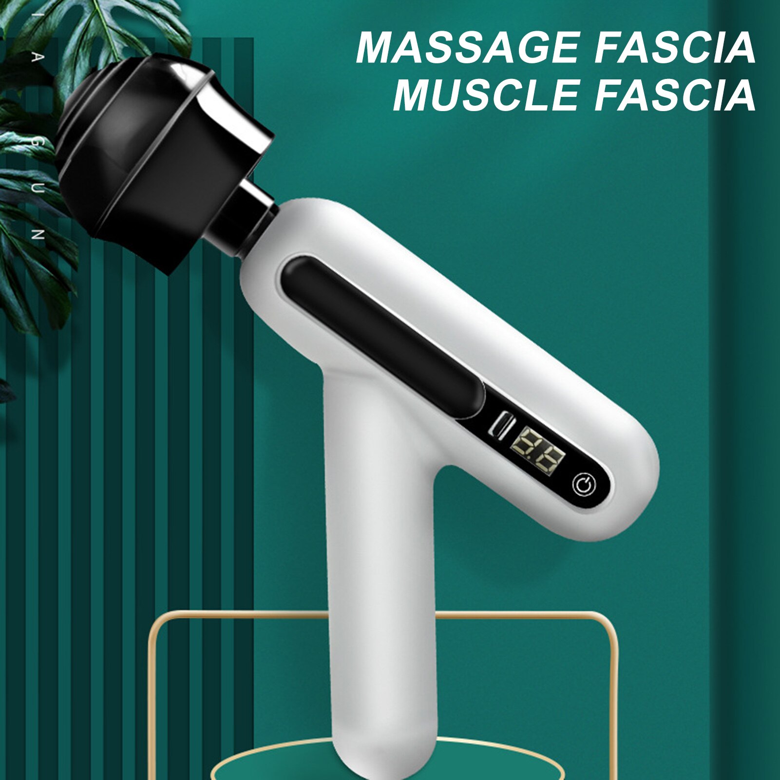Deep Tissue Muscle Massager Portable USB Charging 12 Gear Speed Massage Gun With LCD Display