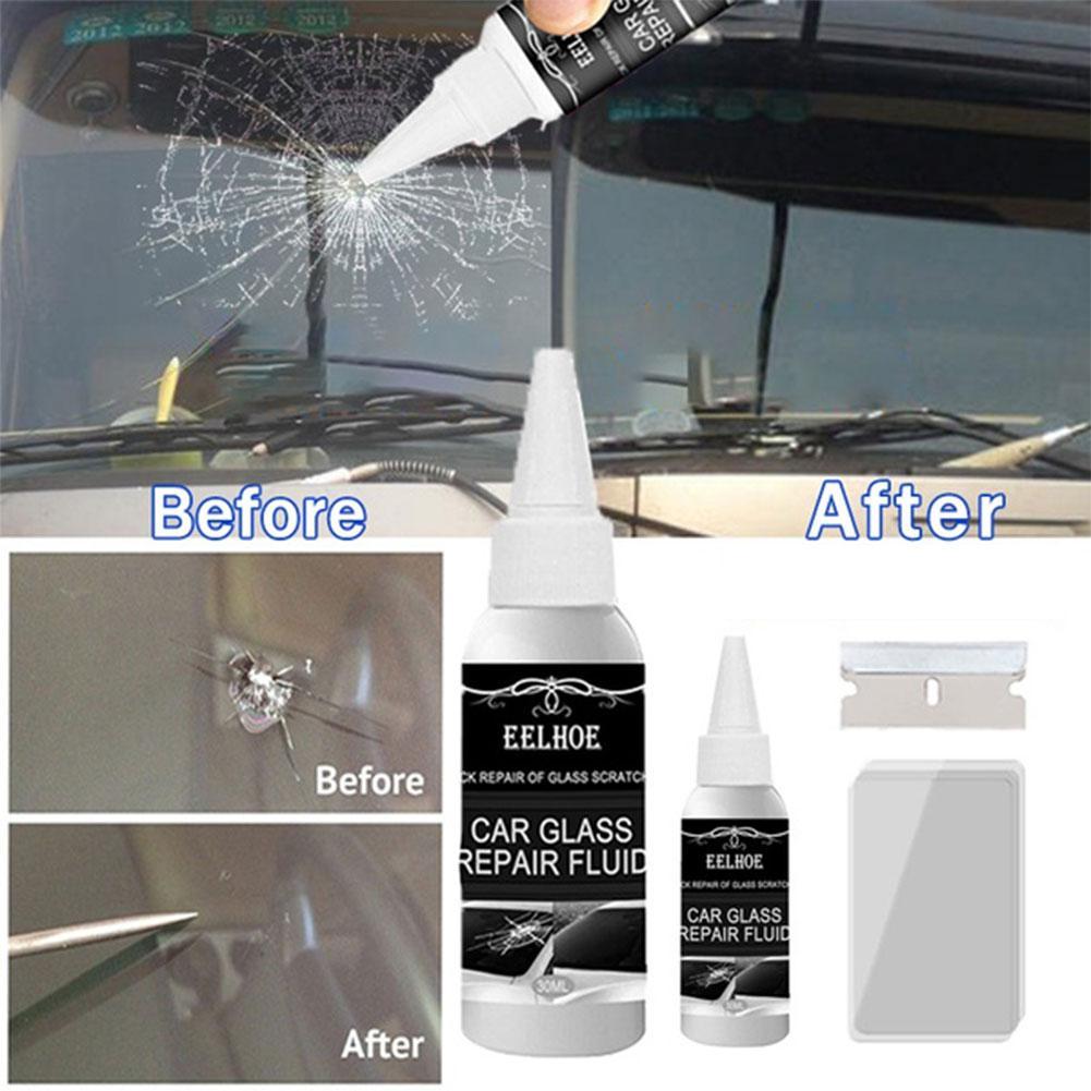 Líquido de reparación de parabrisas de coche, herramienta de agente de reparación de sellador de relleno de coche, rascar, reparar grietas de vidrio, viruta de grietas, 30ML