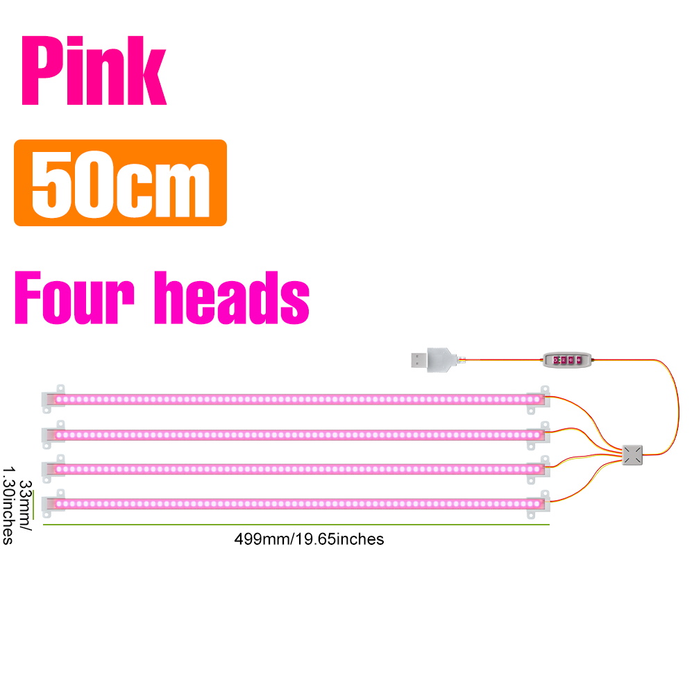 LED Zimmerpflanze Wachsen Streifen Lichter Volle Spektrum zeitliche Koordinierung 4H/8H/12H Auto an/aus Blume Sukkulenten Topf Pflanzen Anbau Lampe DC5V: Kristallblau