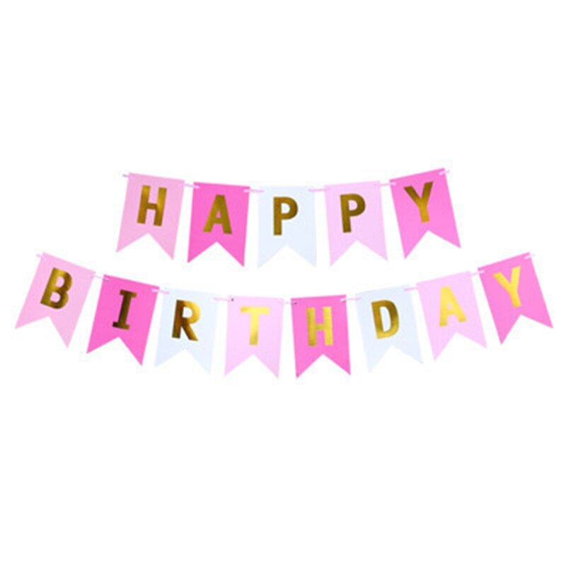 Paper Bunting Garland Banners Flags Happy Birthday Banner For Kids Birthday Party Baby Shower Party Decoration Bnaner: 5