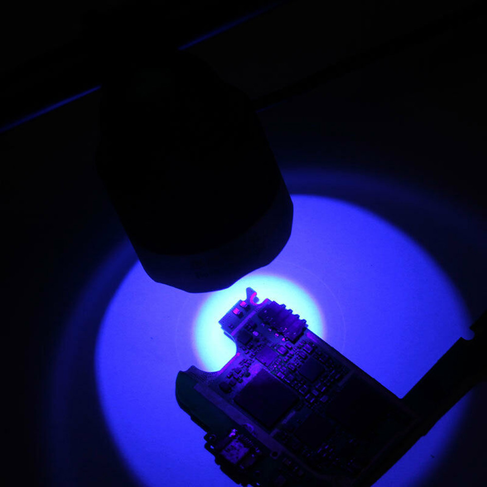 Uv lim usb mobiltelefon reparationsværktøj hurtigt led aluminiumslegering holdbar lilla lampe grøn olie ultraviolet hærdende lys