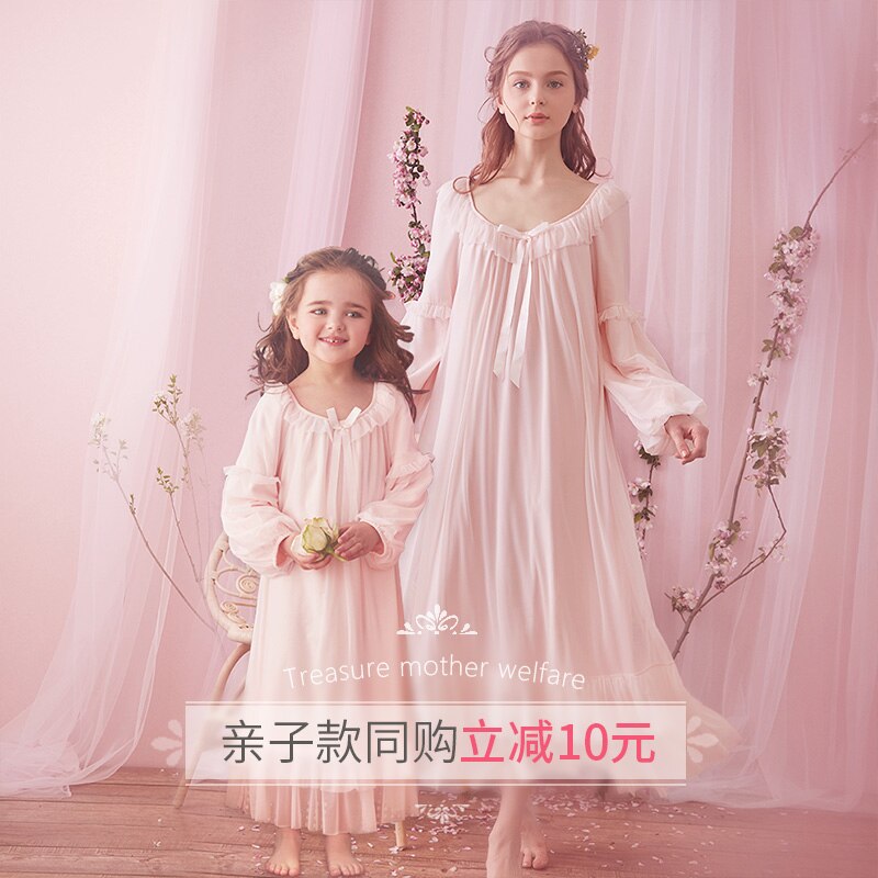Camisón de princesa para niña, pijamas de otoño para niños, estilo clásico, modal para niñas, pijamas para bebés, camisón para niñas