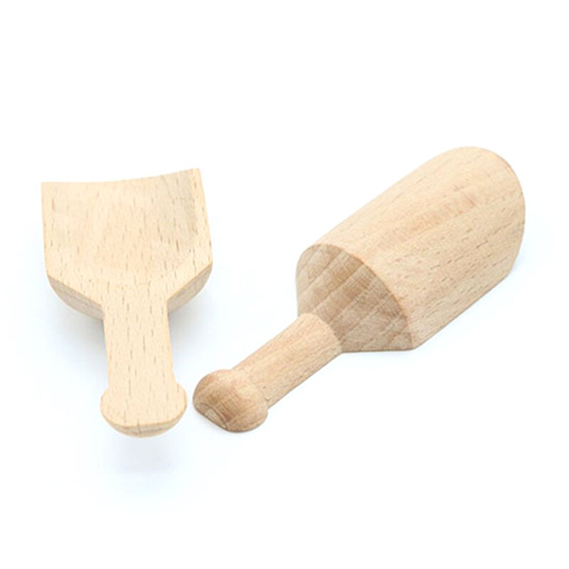 Mini Wooden Scoops DIY Small Scoops Bath Salt Spoon Long Handle Candy Flour Spoon For Bath Salts Kitchen Utensils
