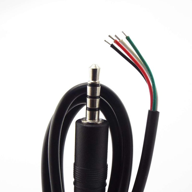 3.5mm 3 Pin 4 Pin Core Male Female Aux Connector 0.3m 1m Audio Extension Cable Aux Head Line 3.5mm Stereo Diy Audio Wire