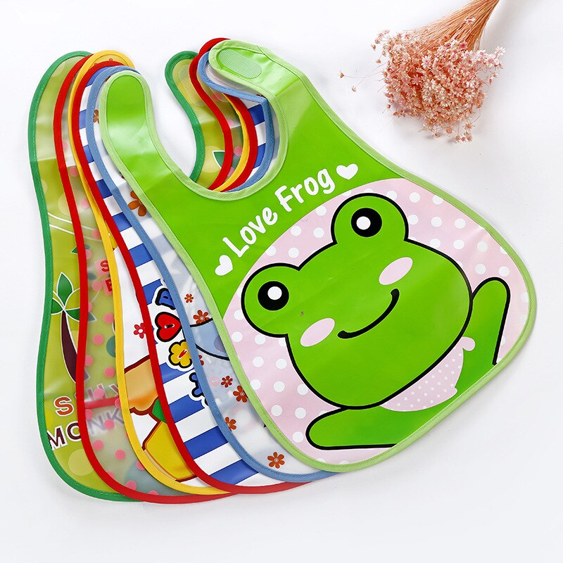 1 stuk dieren slabbetje verstelbare baby slabbetjes plastic waterdichte lunch slabbetjes baby cartoon voedingsdoek kinderen baby schort de