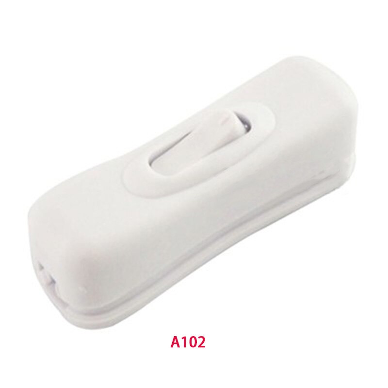 30pcs 2 Style Push Button Switch Light Control Plug Power Cord Junction Box Desk Lamp Floor LED Lamp Accessories: White color A102