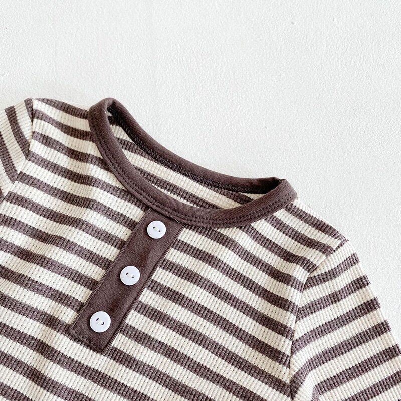 MILANCEL neue Baby kleidung gestreiften Baby mädchen bodysuit vordere botton Kleinkind jungen ein stück kleinkind mädchen Gesamt