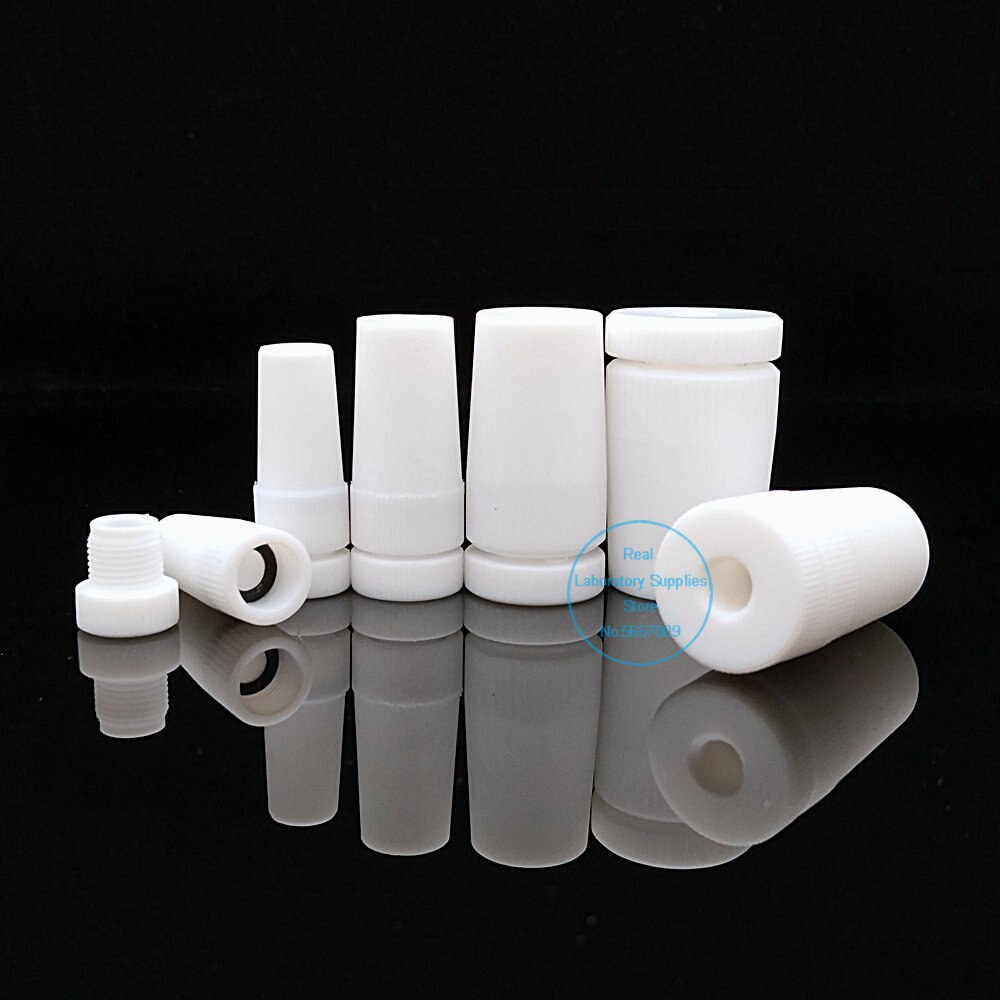 Tapón de teflón PTFE de laboratorio 14/19/24/29/34/40/45/50 # apto para varilla de estrás PTFE, tope sólido, agitador a juego