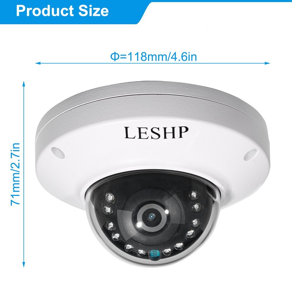 LESHP IP Camera Day Night Waterproof Security 1.0MP security camera