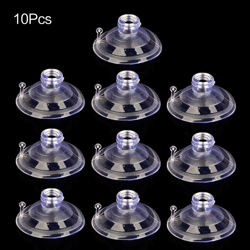 10 stuks 4cm transparante zuignappen met knopvormige paddenstoelkop, transparante zuignappen voor bruiloften