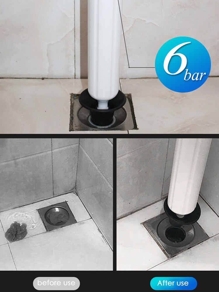 Sewer Dredge Clogged Toilet Plungers Drain Blaster High Pressure Cleaner Air Drain Cleaner Manual Pneumatic Dredge Tools