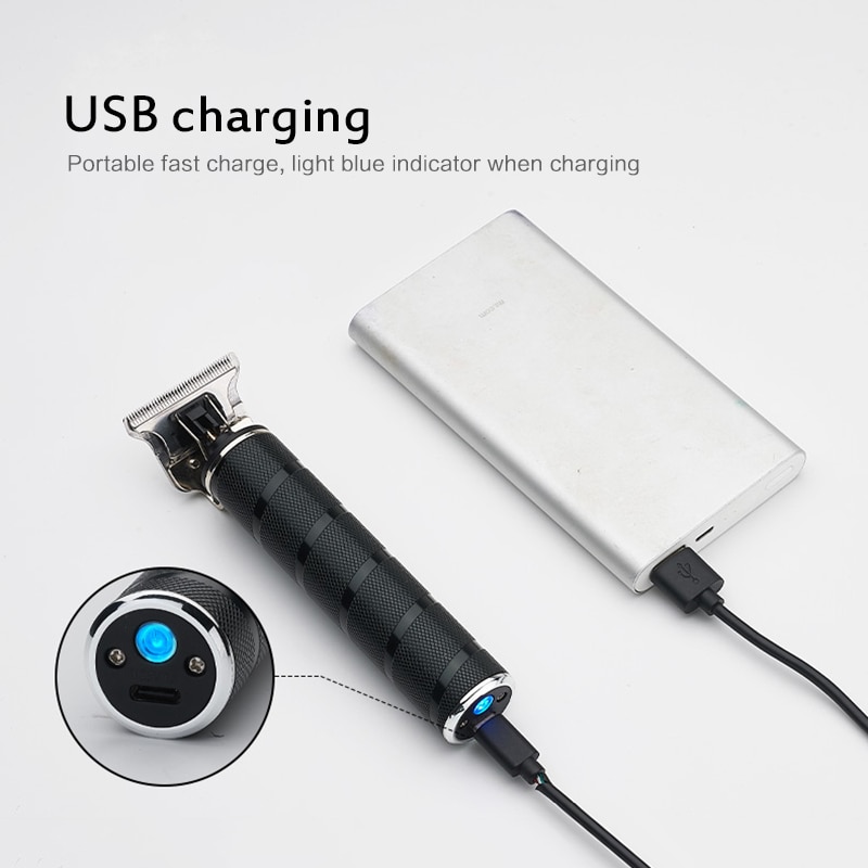 Cordless Electric Hair Clipper Set Hair Trimmer USB Charging Metal Beard Trimmer Powerful Haircut Styling Machine
