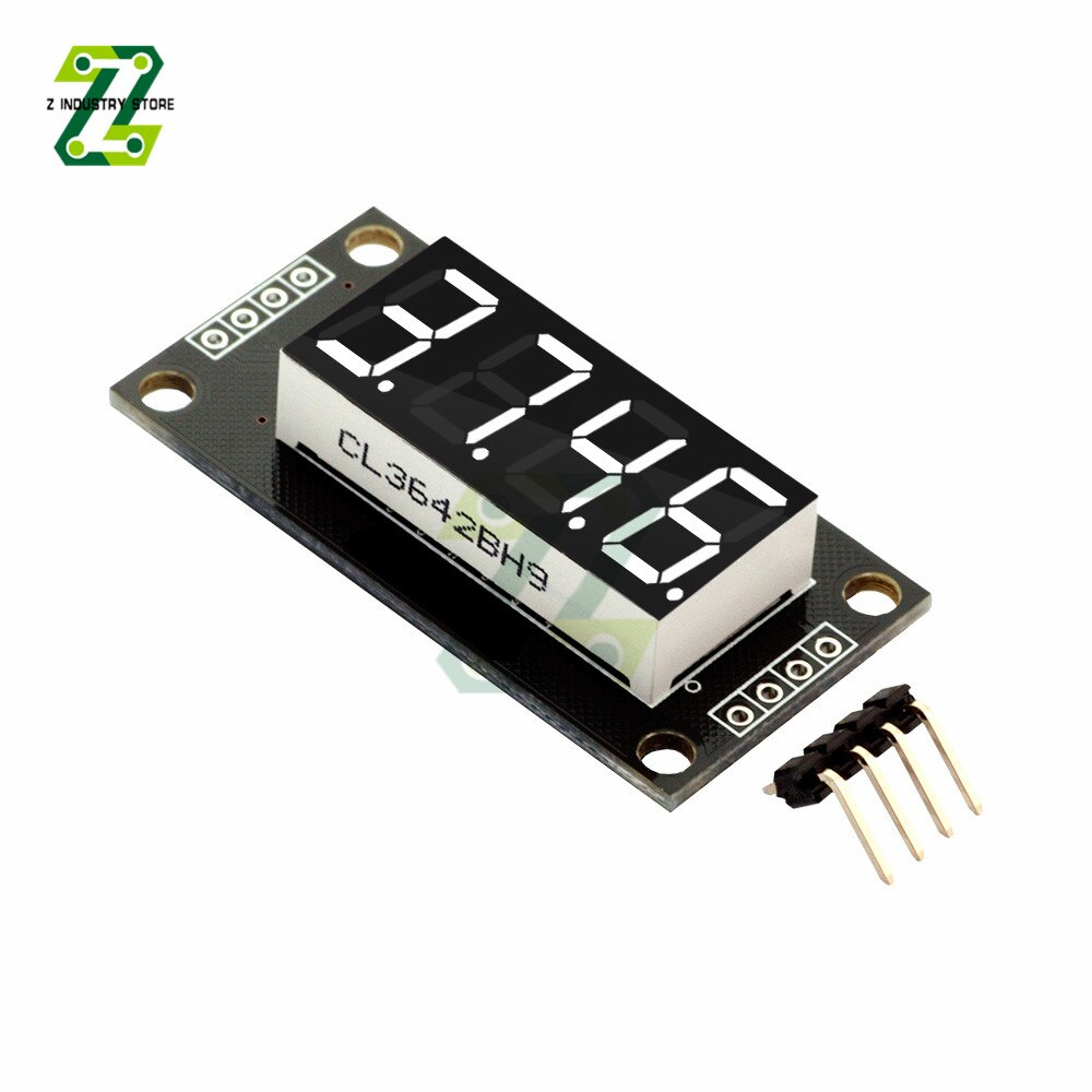 0.36 inch TM1637 LED Display Module 4 Digit LED Indicator For Arduino DIY Red Green Blue Yellow White: white