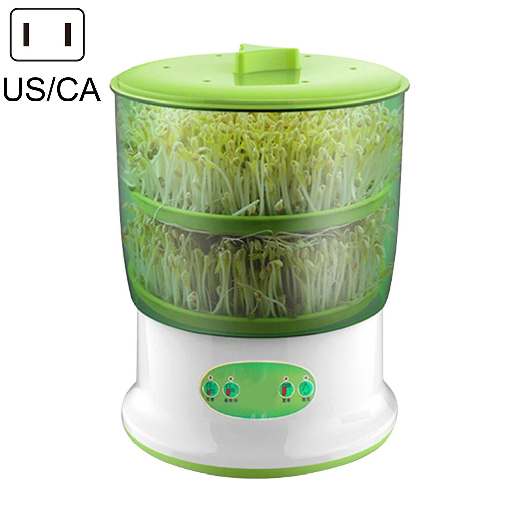 2/3 capas US EU UK automática máquina de brotes de frijol capas automática germinador eléctrico semilla semillero crecimiento maceta de vivero: US 2 Layer