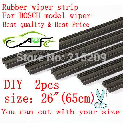 Auto Voertuig Insert Rubber strip Wisser (Refill) 6mm Soft 26 "650mm 2 stks/partij auto-accessoires