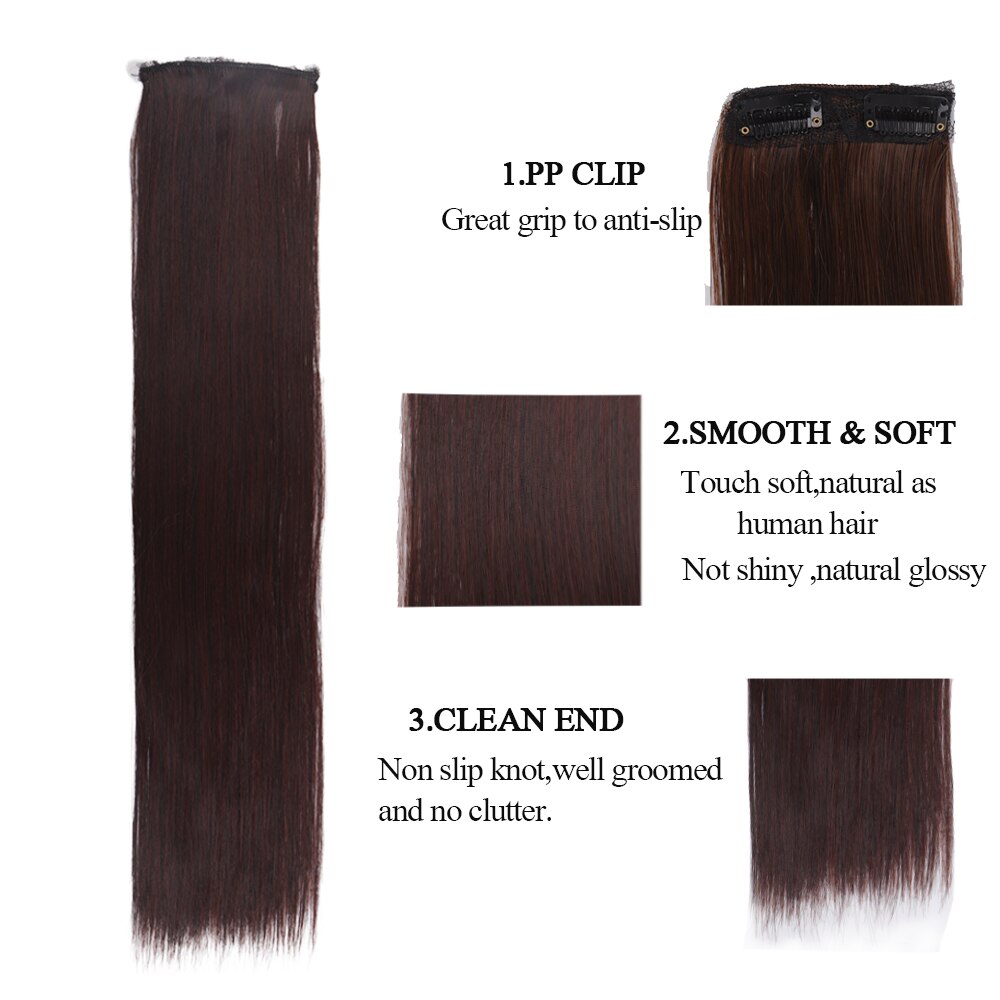 LVHAN 2 Clip In Hair Extensions Synthetic Long Wavy Clip On High Temperature Fiber Hair Extensions