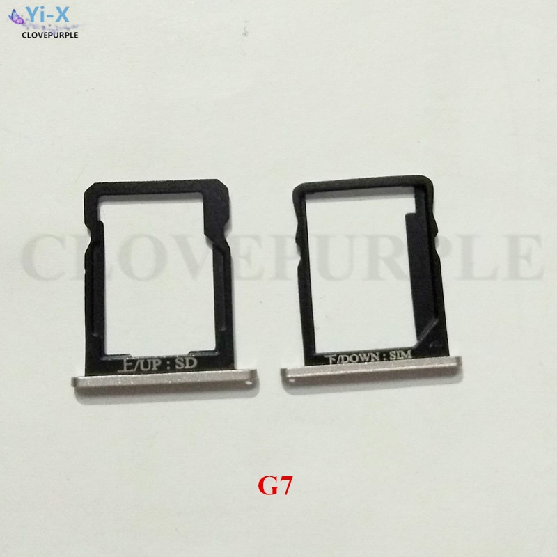 1 Set SIM Card Slot Houder Adapter met SD Kaartlezer Houder Lade Slot Reparatie Onderdelen voor Huawei Ascend G7