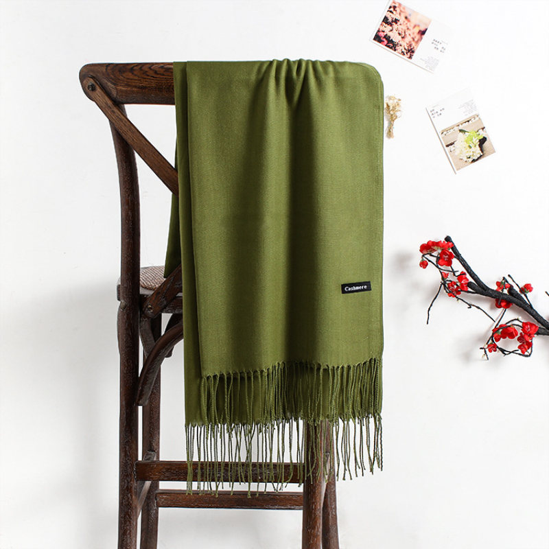 Bufanda suave de color liso para mujer, bufandas de Cachemira, chal de verano para mujer, pashmina de Otoño Invierno, diadema hijab femenino Unisex