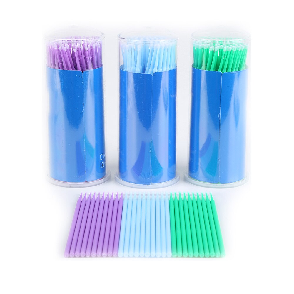 100 pièces multifonction applicateur brosses dentaire Micro brosse pinceaux de maquillage jetable Extension de cils dents outil de blanchiment TSLM2