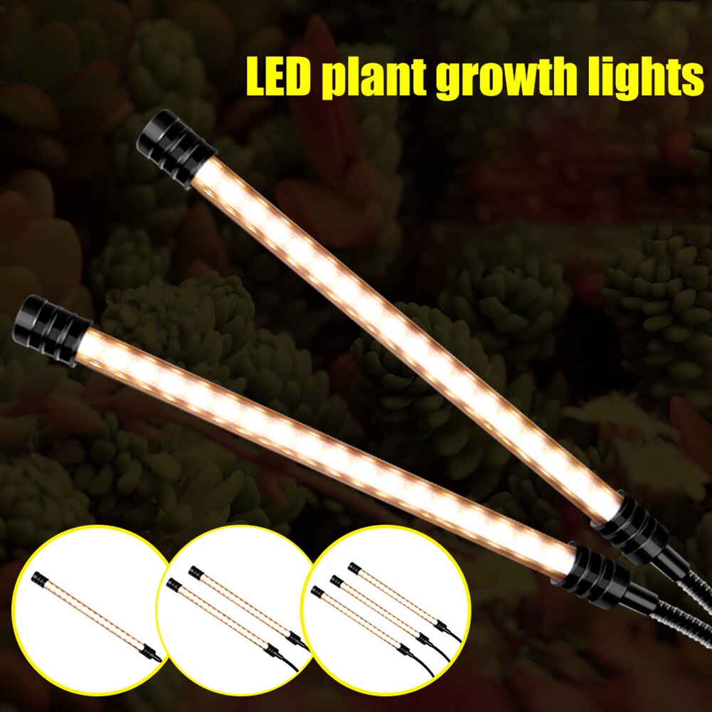LED Plant Grow Light 5 Light Dimming Timing Flexible Clip USB Linear Seedling Lamp Full Spectrum Waterproof Plant Fill Light
