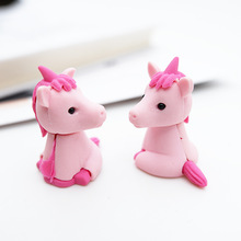 1pcs Cartoon lovely Unicorn eraser children Learning stationery kawaii school supplies papelaria for kids