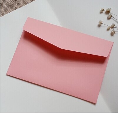 Enveloppe Vintage en papier Kraft | Mignon, 12 $ US 160x110mm, pour de mariage, commande unique,: Rose