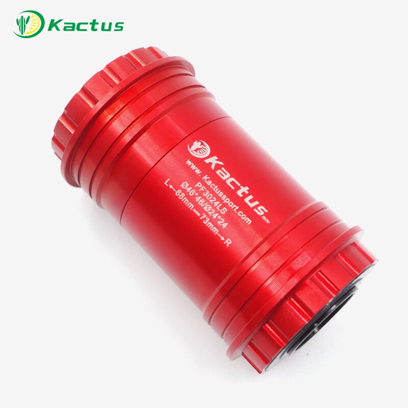 Kactus tech pressfit lock cykel bundbeslag  bb30 to 22 24 press fit keramiske lejer bundbeslag 68 73 kranksæt bb dele: Rød