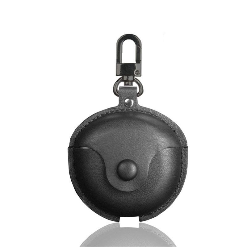 Funda de cuero PU para OPPO ENCO W31, funda protectora para OPPO ENCO W31, caja de carga, accesorios portátiles con gancho: Black