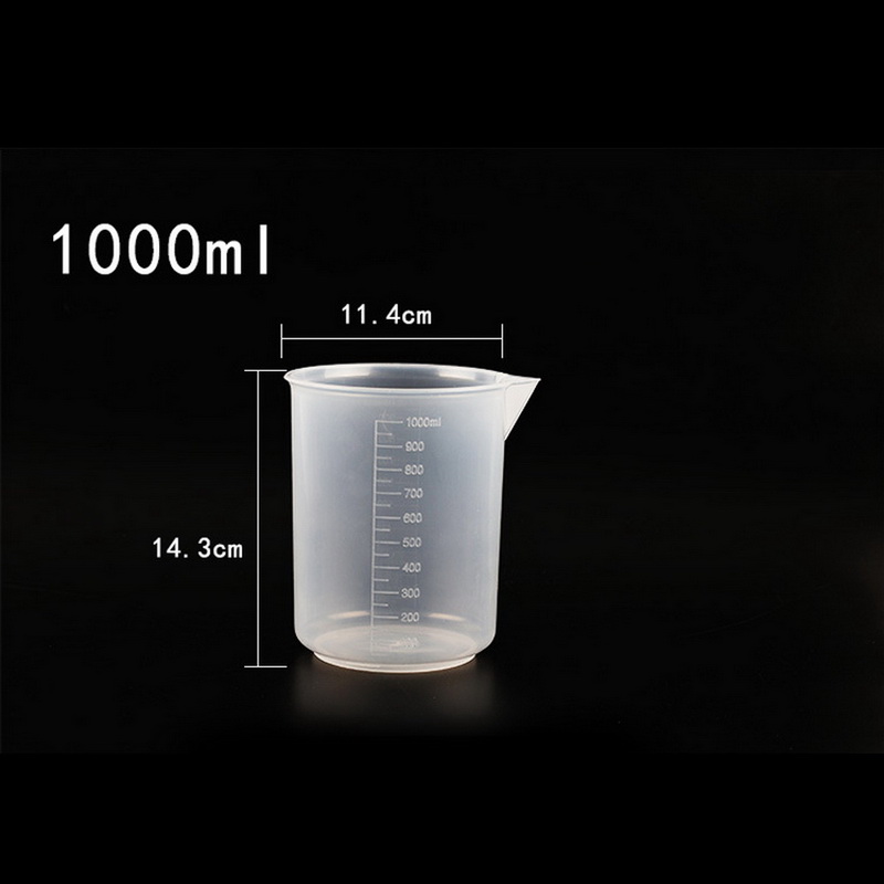 Clear Plastic Graduated Measuring Cup for Baking Beaker Liquid Measure JugCup Container 20ml / 30ml /50ml /300ml /500ml/1000ml: 1000ML