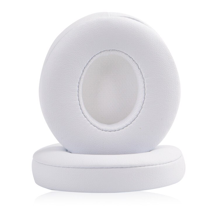 Originele Geheugen Spons Lederen Solo3 Oorkussens Cover Draadloze Hoofdtelefoon Vervanging Voor Beats Solo 2 2.0 3 3.0 Ear Pad: WHITE