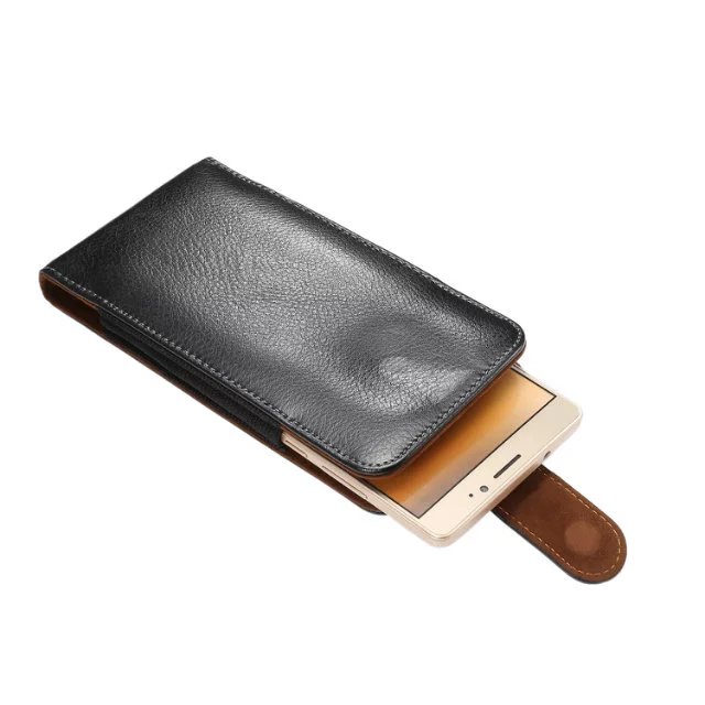 Para BlackBerry Aurora/KEYone/Priv/Oukitel K4000 Plus/k10000 Funda de cuero riñonera tipo cartera con Clip para cinturón