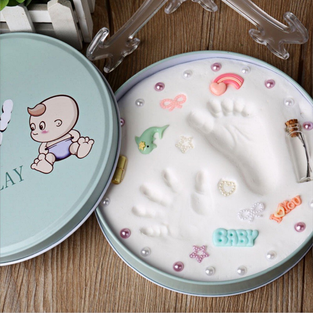 Baby Hand Print Footprint Imprint Kit Baby Handprint Mud And Foot Print Baby Souvenirs Baby Hand And Foot Mold Hundred Days