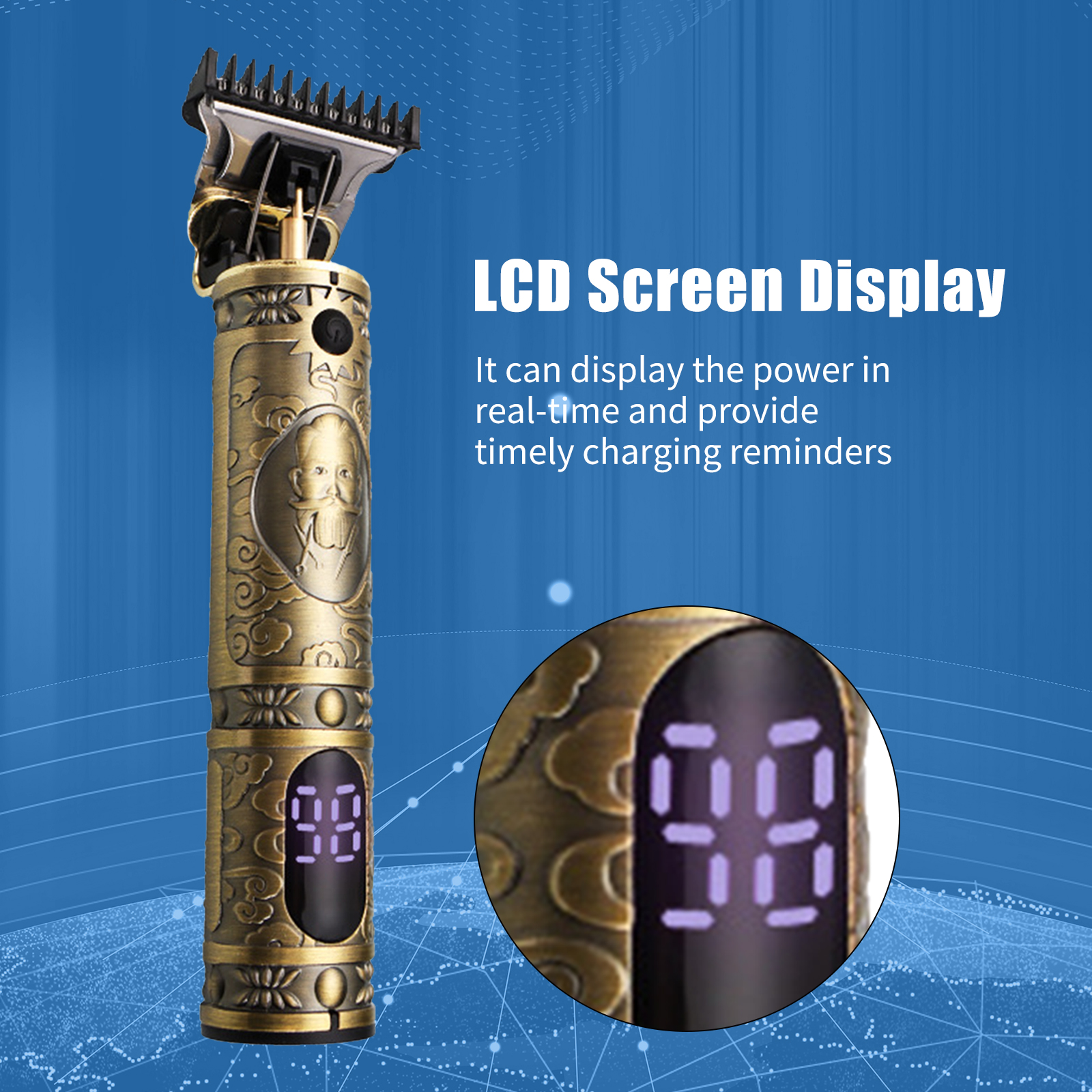 Hair Trimmer Clipper air Clipper Electric Trimmer Baldheaded Barber Cordless Hair Cutting Beard