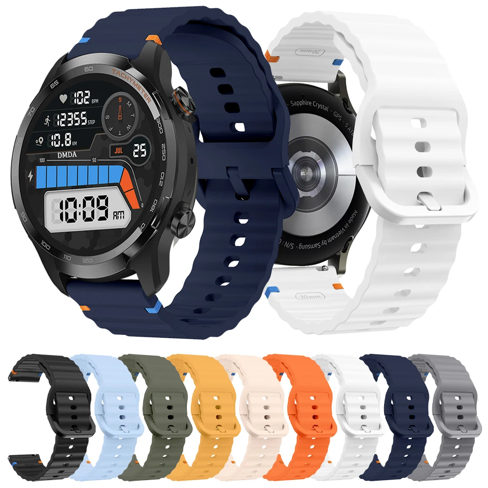 22 mm 20 mm Uhrenarmband für TicWatch Profi 3 Ultra/E2/S2/E/E3 Silikonbänder TicWatch Profi 3 Ultra GPS/LTE 4G S X GTX-Armbänder