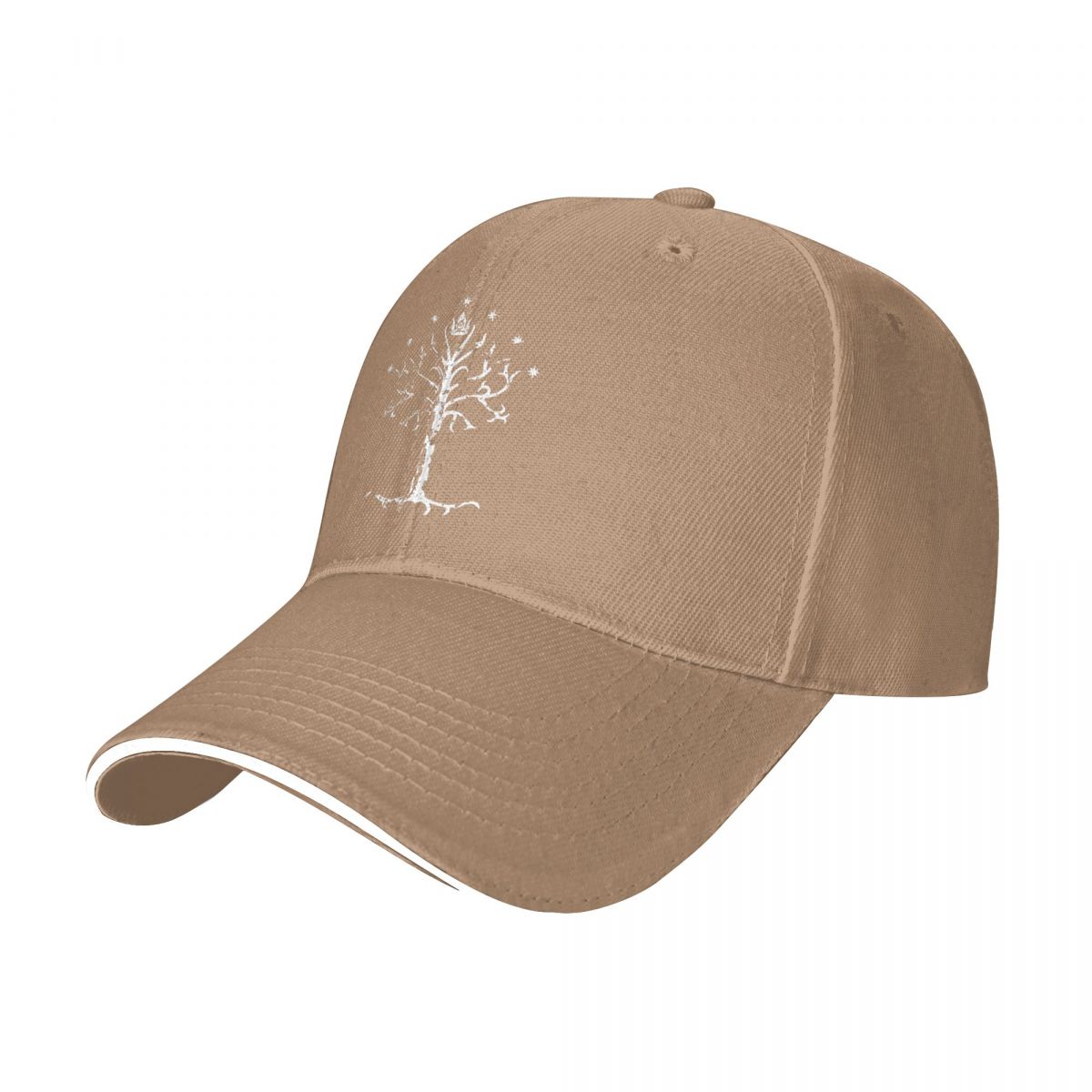 L'arbre blanc de Gondor Lord Ring inspiré 1 chapeau de camionneur casquettes pour hommes casquette de Baseball casquette de Baseball pour hommes: Kaki