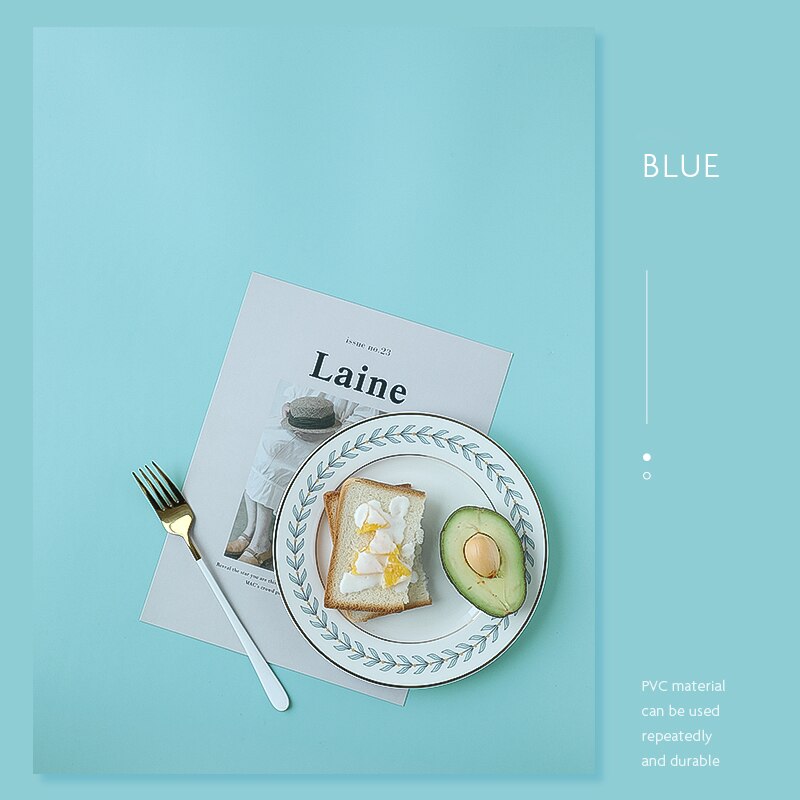 13 verschiedene Farben PVC Fotografie Kulissen Foto Studio Schießen Zubehör Requisiten matt Hintergrund Bord Wasserdichte Anti-falten: hell Blau